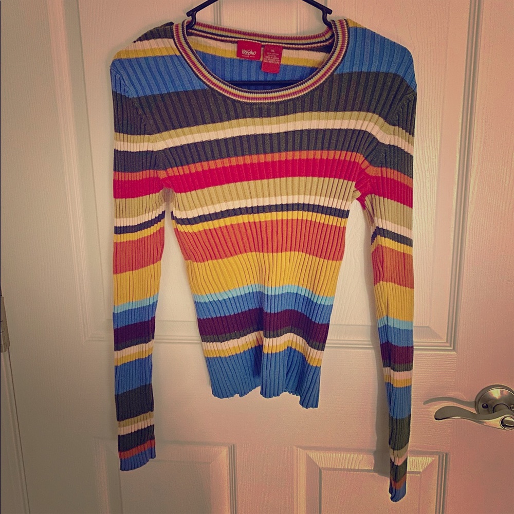 Mossimo stretchy rainbow sweater